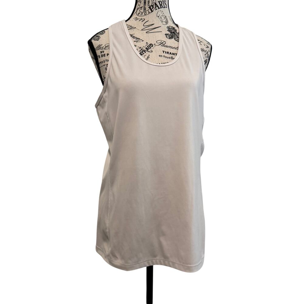 Real Comfort by Chadwick’s Women's White Tank Top Size Large Racerback Casual